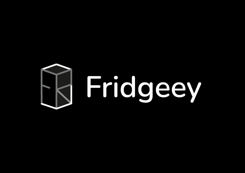 Fridgeey logo in dark grey on a white background