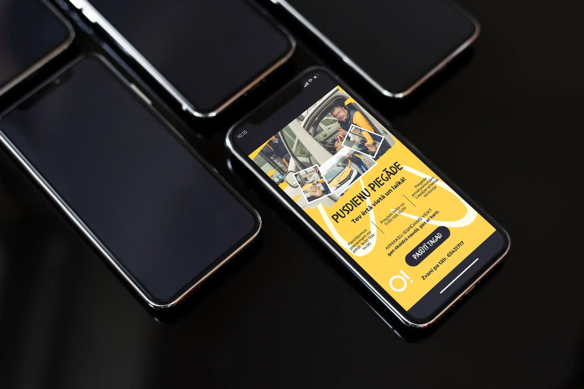 Instagram on Mobile — Yellow Version — O! Bistro promotional design