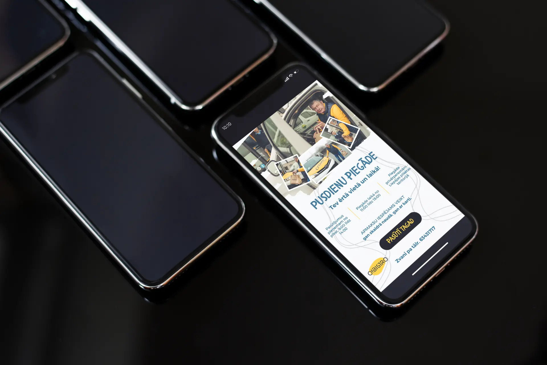 Instagram on Mobile — Light Version — O! Bistro promotional design